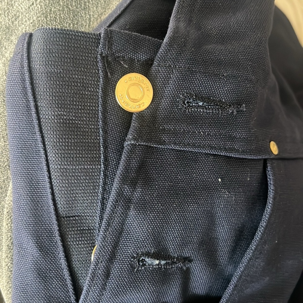 Carhartt Men’s bib overall navy 42x30 new - Picture 10 of 11